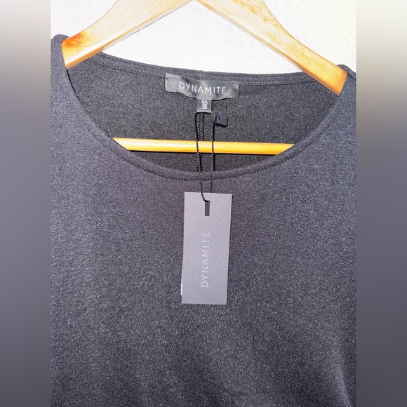 DYNAMITE black midi dress size Large NWT - Picture 3 of 13